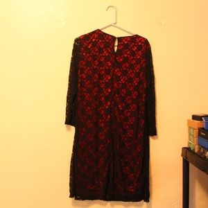 Ice Silk Red & Black Dress Size 2XL NWT